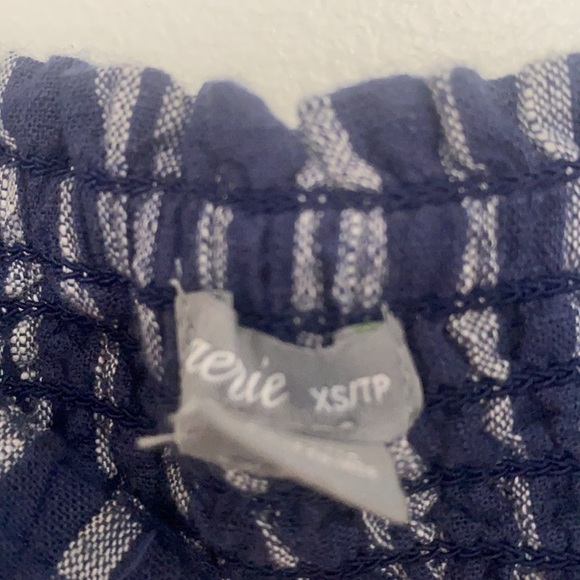 Aerie Blue White Stripe Strapless Jumpsuit size XS/TP - Picture 4 of 5